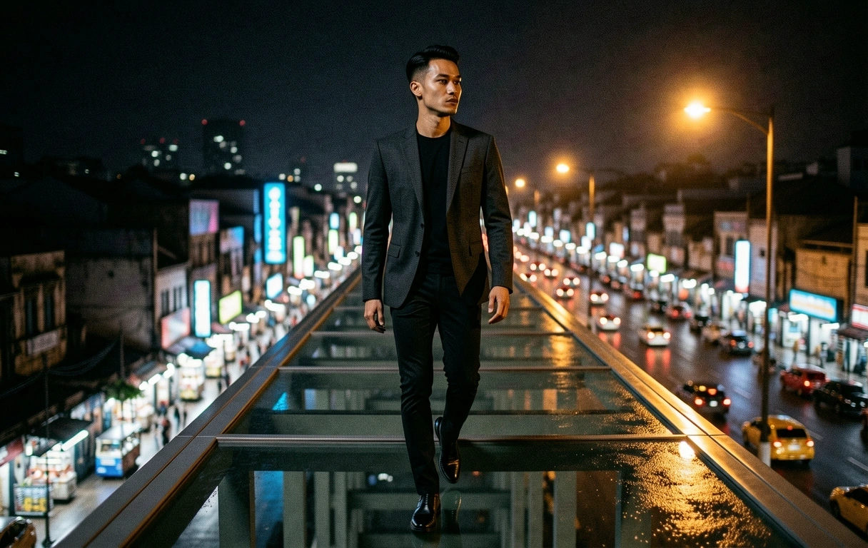 Jakarta urban night skyline