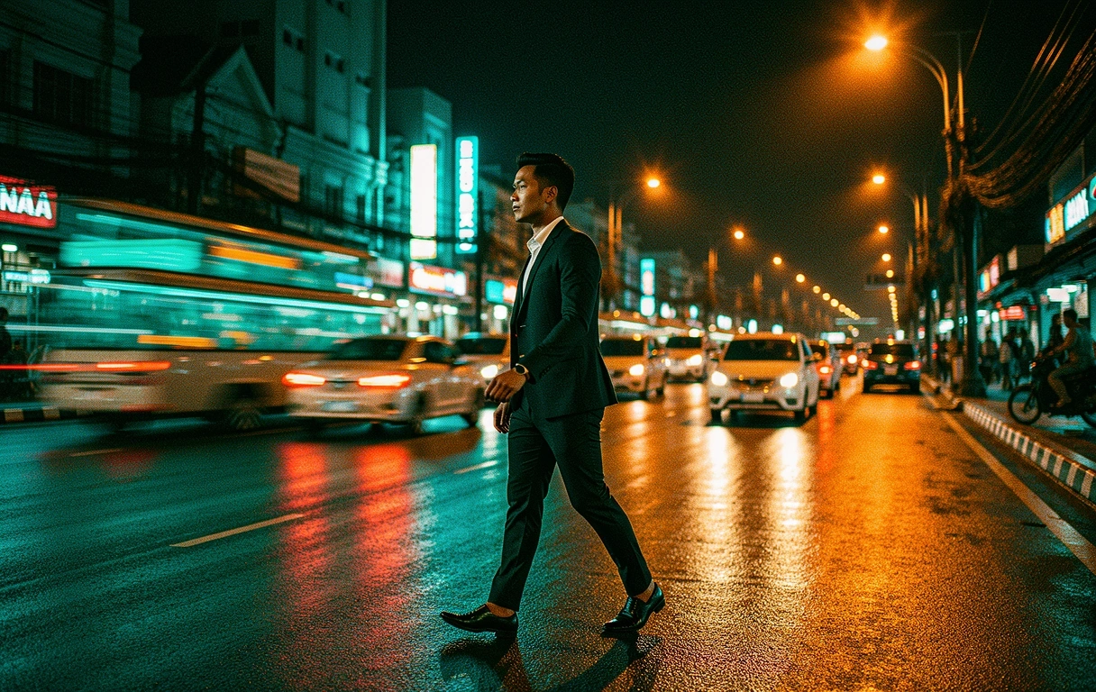 Motion blur traffic